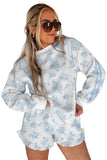 Floral PrintRuffle Hem matching set