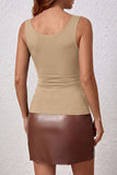 Oatmeal Wide Strap Tank Top