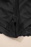 Black Plus Size Ruffled Shorts