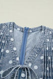 Polka Dot Loose Denim Romper