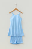 Pink Tunic Tank Dress Athletic Shorts Two Piece Set