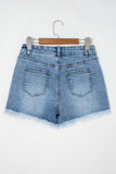 Boot stitch Embroidery Stud Denim Short