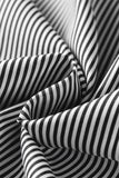 Striped Ruffle Short Sleeve Shift Blouse
