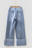 Cuffed  Women's WIDE LEG Jeans