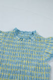 Gingham Lace Trim Top