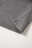 Grey Distressed Ribbed Mineral Wash Tank Top