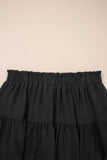 Black Plus Size Ruffled Shorts