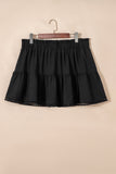 Black Plus Size Ruffled Shorts
