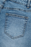 Boot stitch Embroidery Stud Denim Short