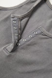Grey Distressed Ribbed Mineral Wash Tank Top