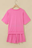 Raw Edge Oversized Top and Shorts Set