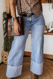 Cuffed  Women's WIDE LEG Jeans