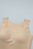 Oatmeal Wide Strap Tank Top