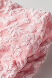 Pink Floral Puff Sleeve Blouse