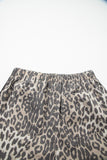Leopard Drawstring Denim Shorts