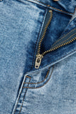 Boot stitch Embroidery Stud Denim Short