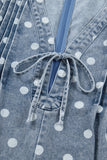 Polka Dot Loose Denim Romper