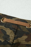 Camouflage Retro Grommet Loose Jeans