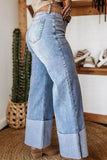 Cuffed  Women's WIDE LEG Jeans