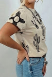 Retro Western Print T Shirt