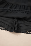 Black Plus Size Ruffled Shorts