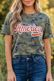 Camo America Patriotic Tee