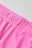 Pink Tunic Tank Dress Athletic Shorts Two Piece Set
