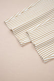 Khaki Stripe Barrel Jeans