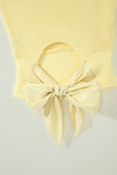 Yellow Cream Cropped  Sweater Tank