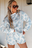 Floral PrintRuffle Hem matching set