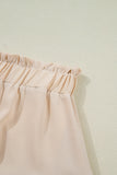 Plus Size Lace Trim Ruffled Shorts