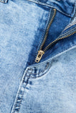 Distressed Acid Wash Denim Shorts