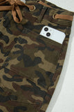 Camouflage Retro Grommet Loose Jeans