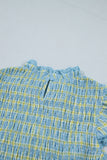 Gingham Lace Trim Top