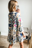 White Tribal Mini Dress