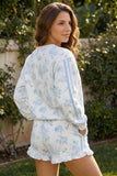 Floral PrintRuffle Hem matching set