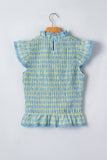 Gingham Lace Trim Top