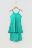 Pink Tunic Tank Dress Athletic Shorts Two Piece Set