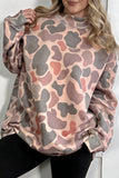 Camouflage mock neck Pullover Sweatshirt