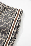 Leopard Drawstring Denim Shorts
