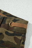 Camouflage Retro Grommet Loose Jeans