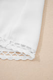White Plus Size Boho Ruffled Shorts