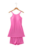 Pink Tunic Tank Dress Athletic Shorts Two Piece Set
