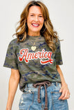 Camo America Patriotic Tee