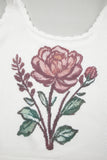 Floral Print Square Neck Sweater Vest