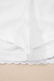 White Plus Size Boho Ruffled Shorts