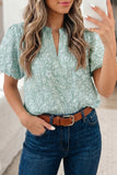 Pink Floral Puff Sleeve Blouse