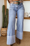 Cuffed  Women's WIDE LEG Jeans
