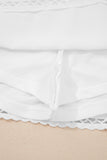 White Plus Size Boho Ruffled Shorts