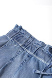 Raw Hem High Waist Plus Size Denim Shorts